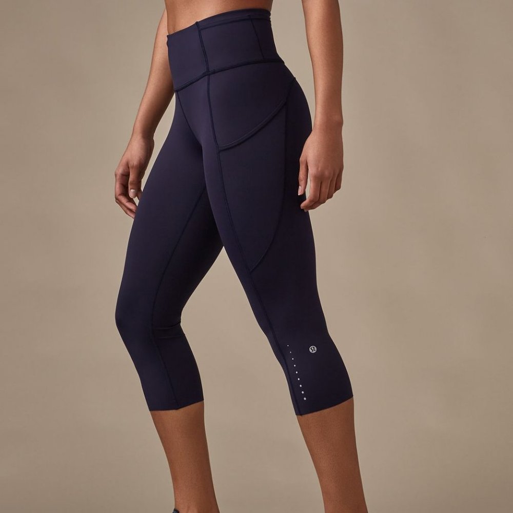 lululemon athletica Navy High-Rise Pocket Leggings (Cropped)